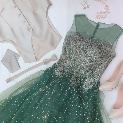 大人可愛い！　green + beige　コーディネート