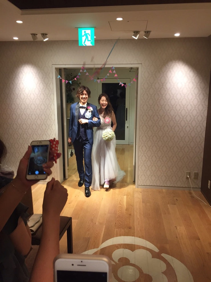 【お客様】ドレス（Malinda/オフホワイト） Jubilee（下地の色ピンクグレーに変更）　Charline（ローズピンクに変更）タキシード