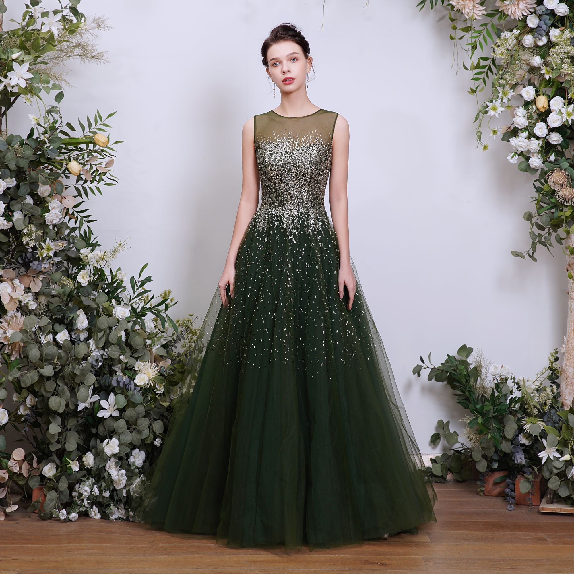 【海外限定】GinaBacconi ドレス☆Green Bella ette Tiered Gina bacconi green dress 2025