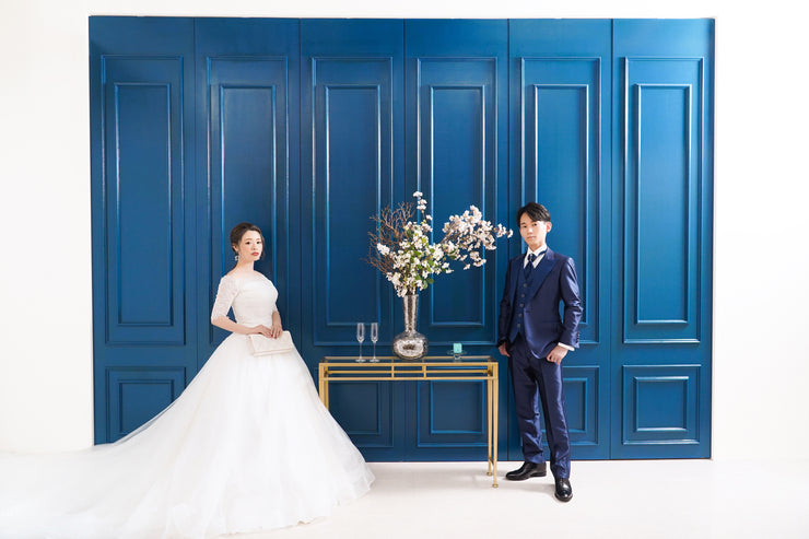 【お客様】ドレス(Nicole/ニコール)/タキシード(Short Tuxedo/Navy×Navy/Peaked Coller)