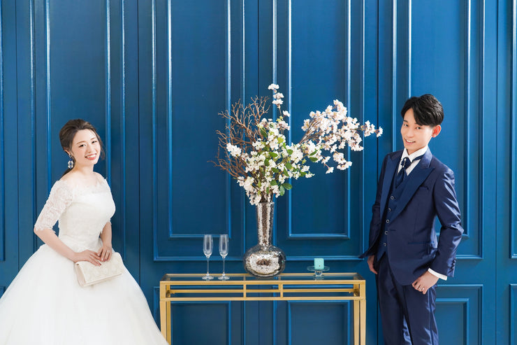 【お客様】ドレス(Nicole/ニコール)/タキシード(Short Tuxedo/Navy×Navy/Peaked Coller)