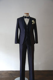 Kairos(ｶｲﾛｽ)Short Navy Tuxedo | Navy×Navy | Shawl Collar【東京店】【新宿店】