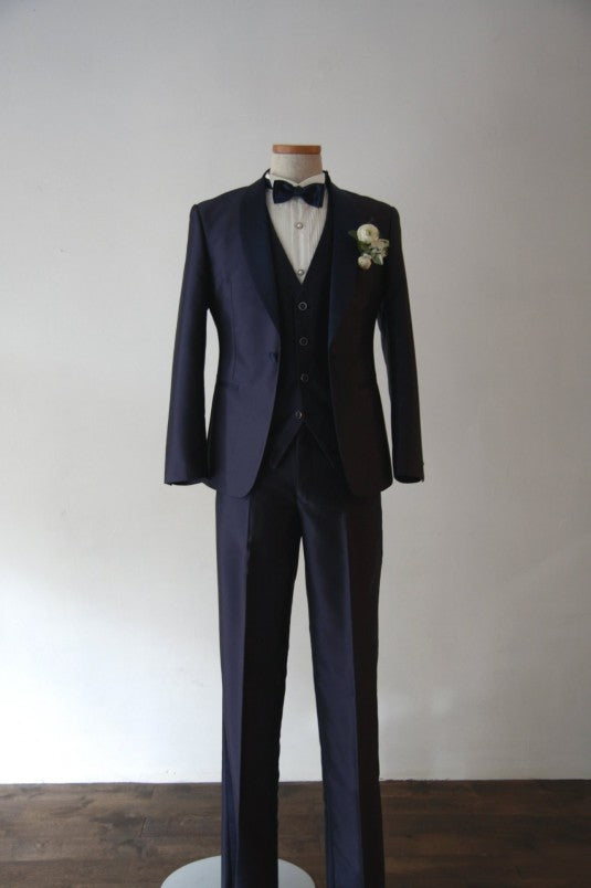 Kairos(ｶｲﾛｽ)Short Navy Tuxedo | Navy×Navy | Shawl Collar【東京店】【新宿店】