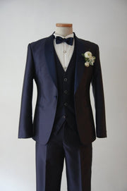 Kairos(ｶｲﾛｽ)Short Navy Tuxedo | Navy×Navy | Shawl Collar【東京店】【新宿店】