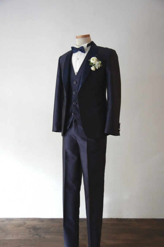 Kairos(ｶｲﾛｽ)Short Navy Tuxedo | Navy×Navy | Shawl Collar【東京店】【新宿店】