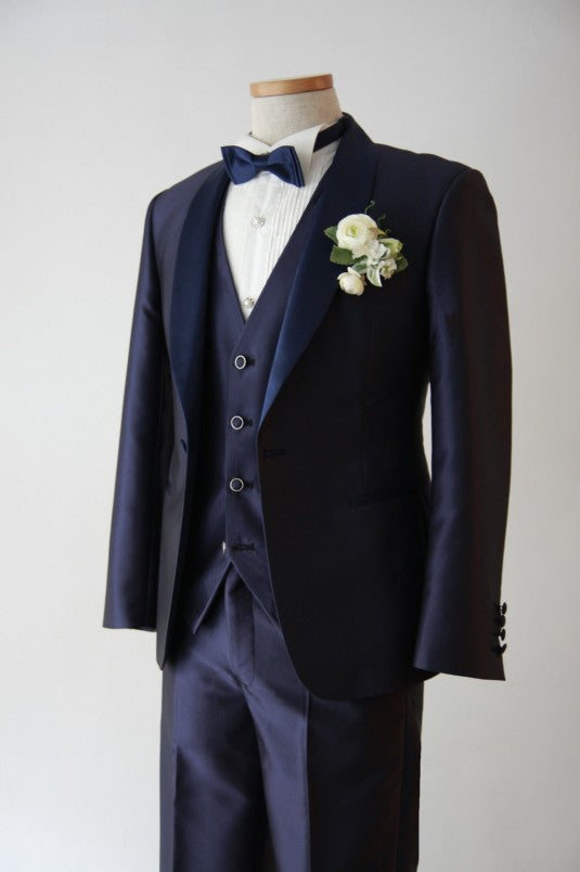 Kairos(ｶｲﾛｽ)Short Navy Tuxedo | Navy×Navy | Shawl Collar【東京店】【新宿店】