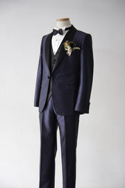 Short Navy Tuxedo | Navy×Black | Shawl Collar【東京店】【新宿店】
