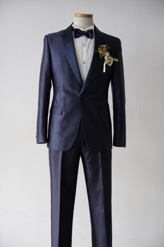 Kairos(ｶｲﾛｽ)Short Navy Tuxedo | Navy×Navy | Shawl Collar【東京店】【新宿店】
