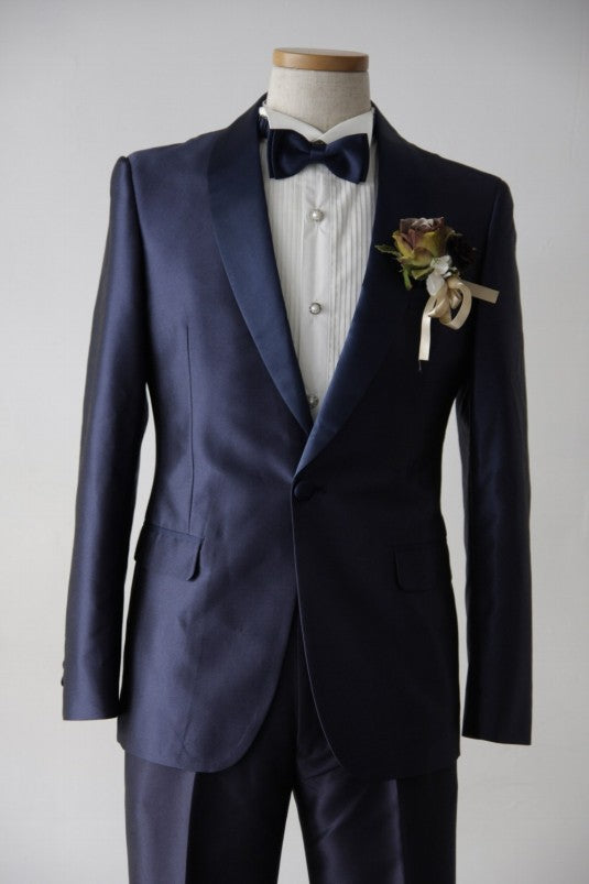 Kairos(ｶｲﾛｽ)Short Navy Tuxedo | Navy×Navy | Shawl Collar【東京店】【新宿店】
